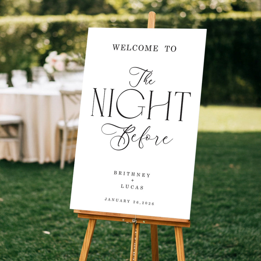 The Night Before Sign, Wedding Rehearsal Dinner Welcome Sign - SpeedyOrders
