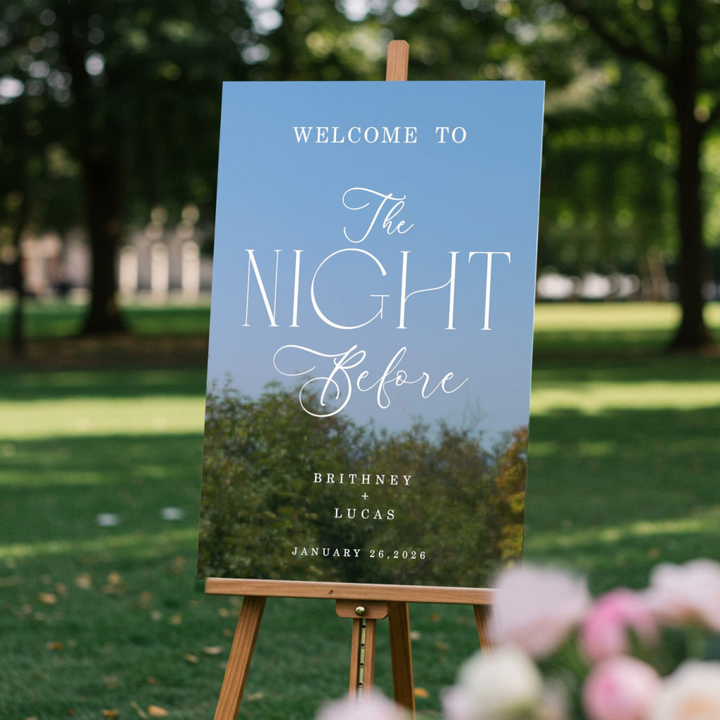 The Night Before Sign, Wedding Rehearsal Dinner Welcome Sign - SpeedyOrders