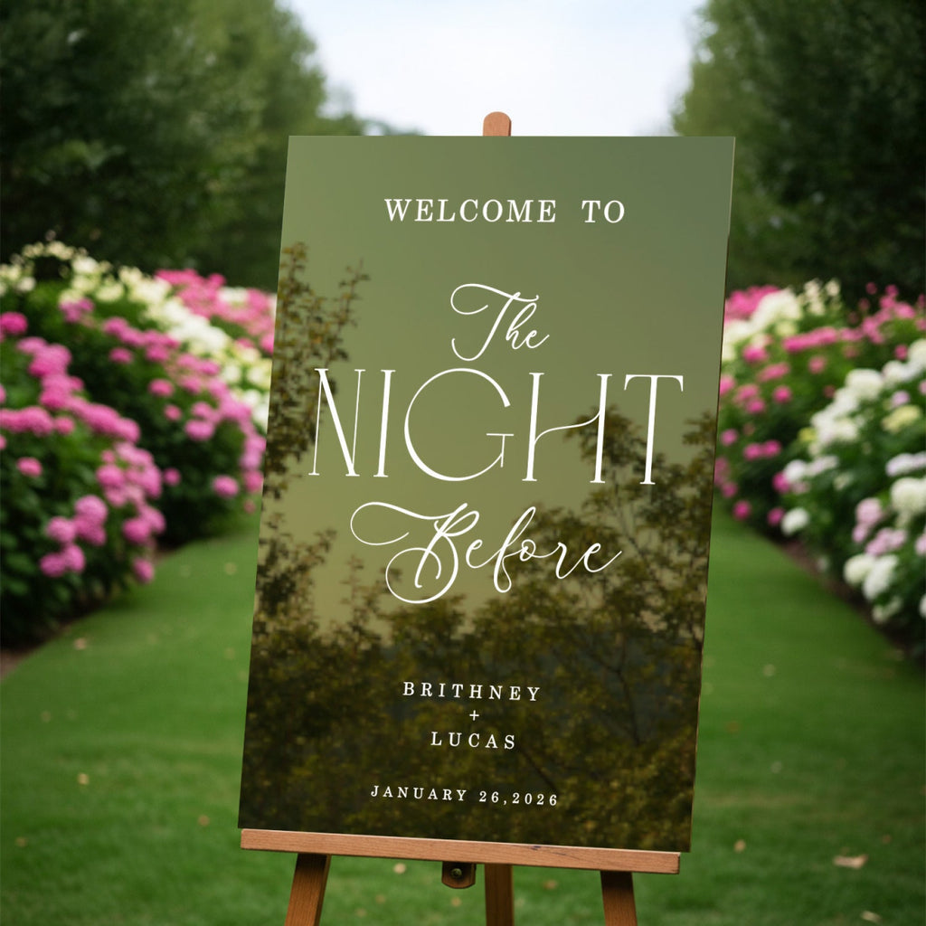 The Night Before Sign, Wedding Rehearsal Dinner Welcome Sign - SpeedyOrders