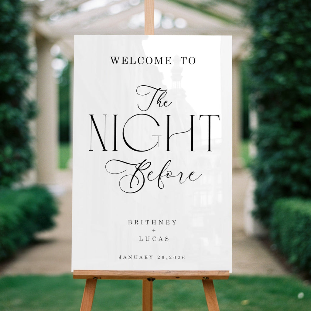 The Night Before Sign, Wedding Rehearsal Dinner Welcome Sign - SpeedyOrders