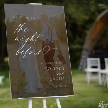 The Night Before Wedding Sign, Photo Rehearsal Dinner Sign, Rehearsal Dinner Welcome Sign - SpeedyOrders