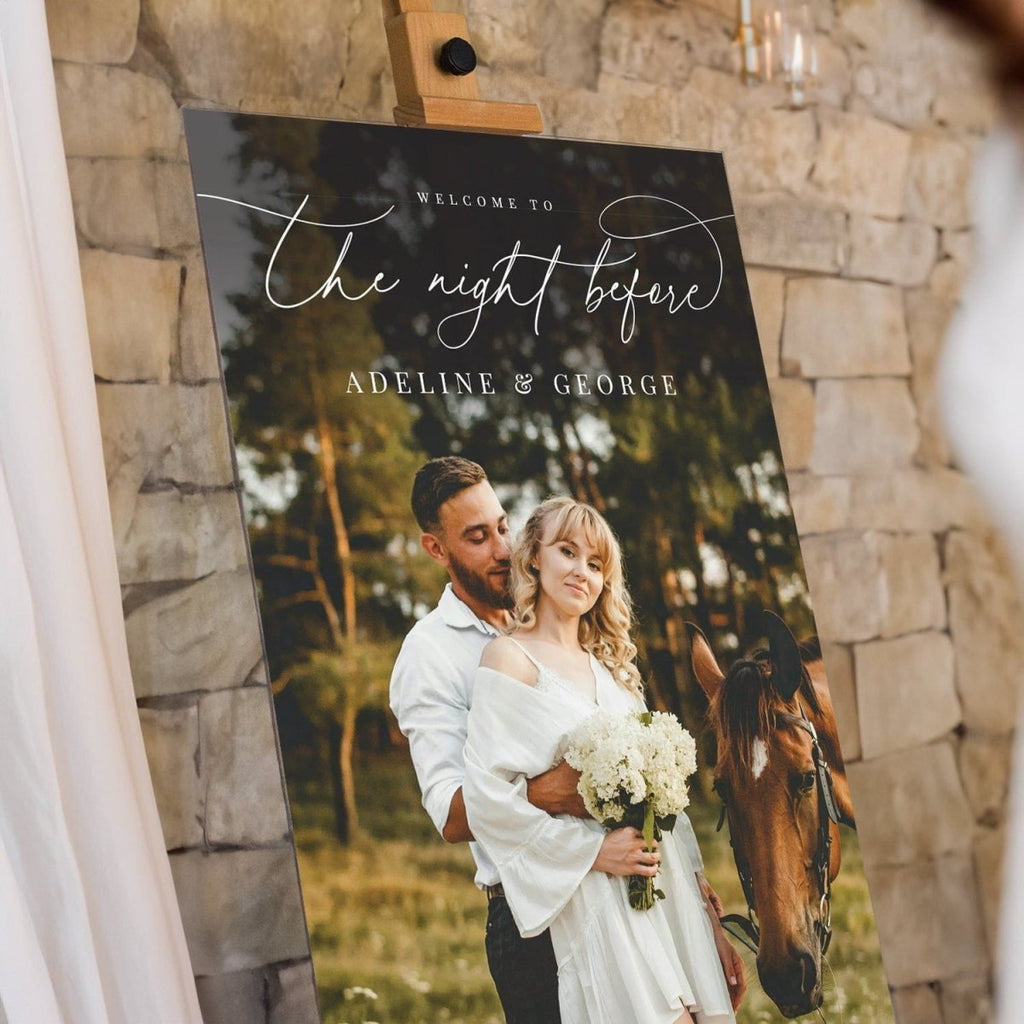 The Night Before Wedding Sign, Rehearsal Dinner Sign, Rehearsal Dinner Welcome Sign - SpeedyOrders