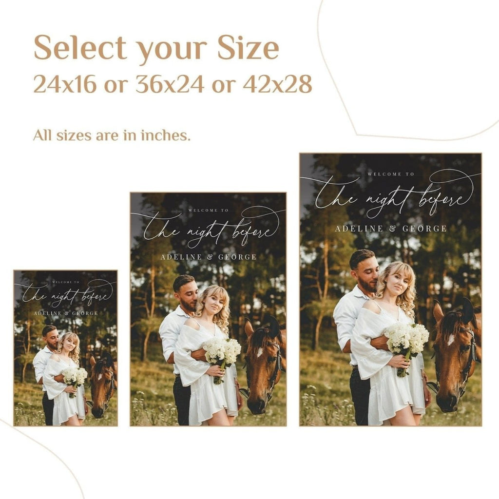 The Night Before Wedding Sign, Rehearsal Dinner Sign, Rehearsal Dinner Welcome Sign - SpeedyOrders