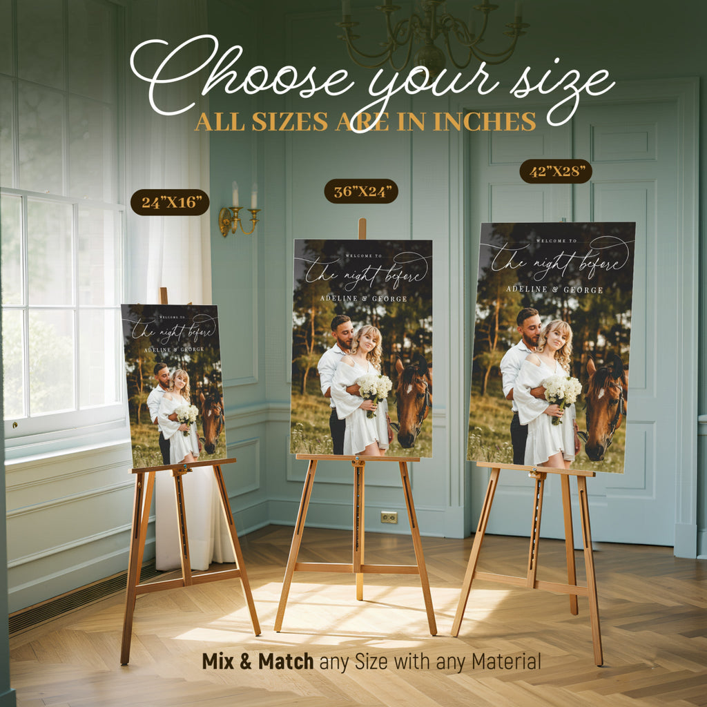 The Night Before Wedding Sign, Rehearsal Dinner Sign, Rehearsal Dinner Welcome Sign - SpeedyOrders