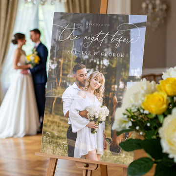 The Night Before Wedding Sign, Rehearsal Dinner Sign, Rehearsal Dinner Welcome Sign - SpeedyOrders