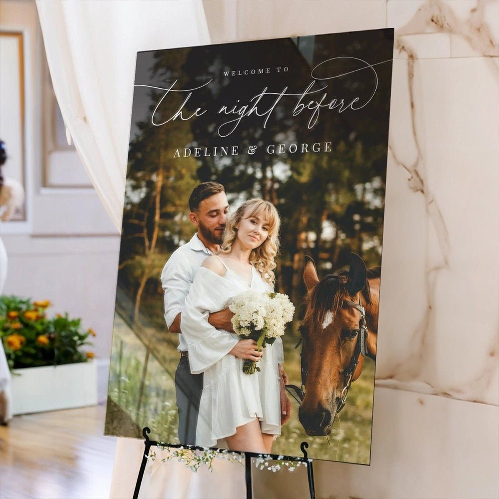 The Night Before Wedding Sign — Rehearsal Dinner Welcome Sign - SpeedyOrders