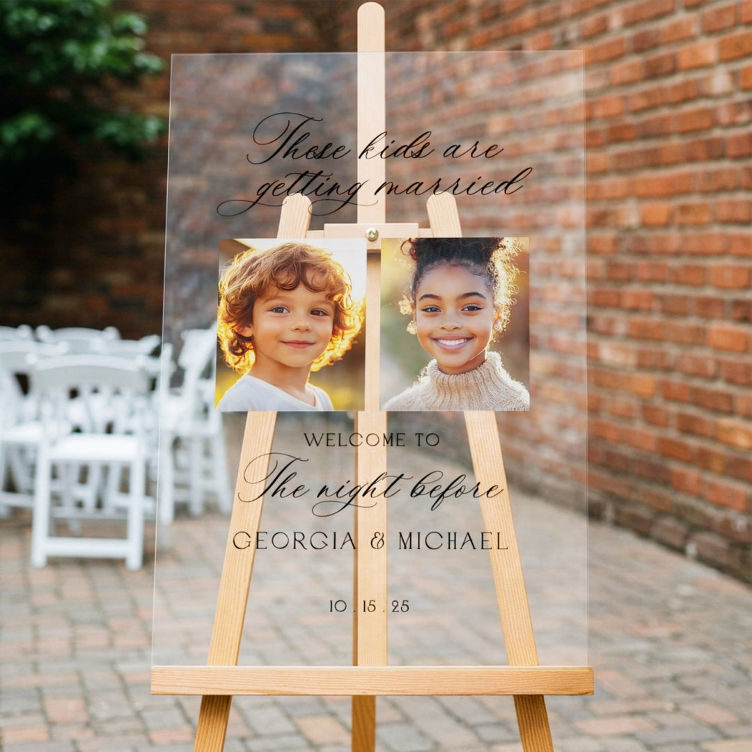The Night Before Wedding Sign, The Kids Are Getting Married Wedding Sign - SpeedyOrders
