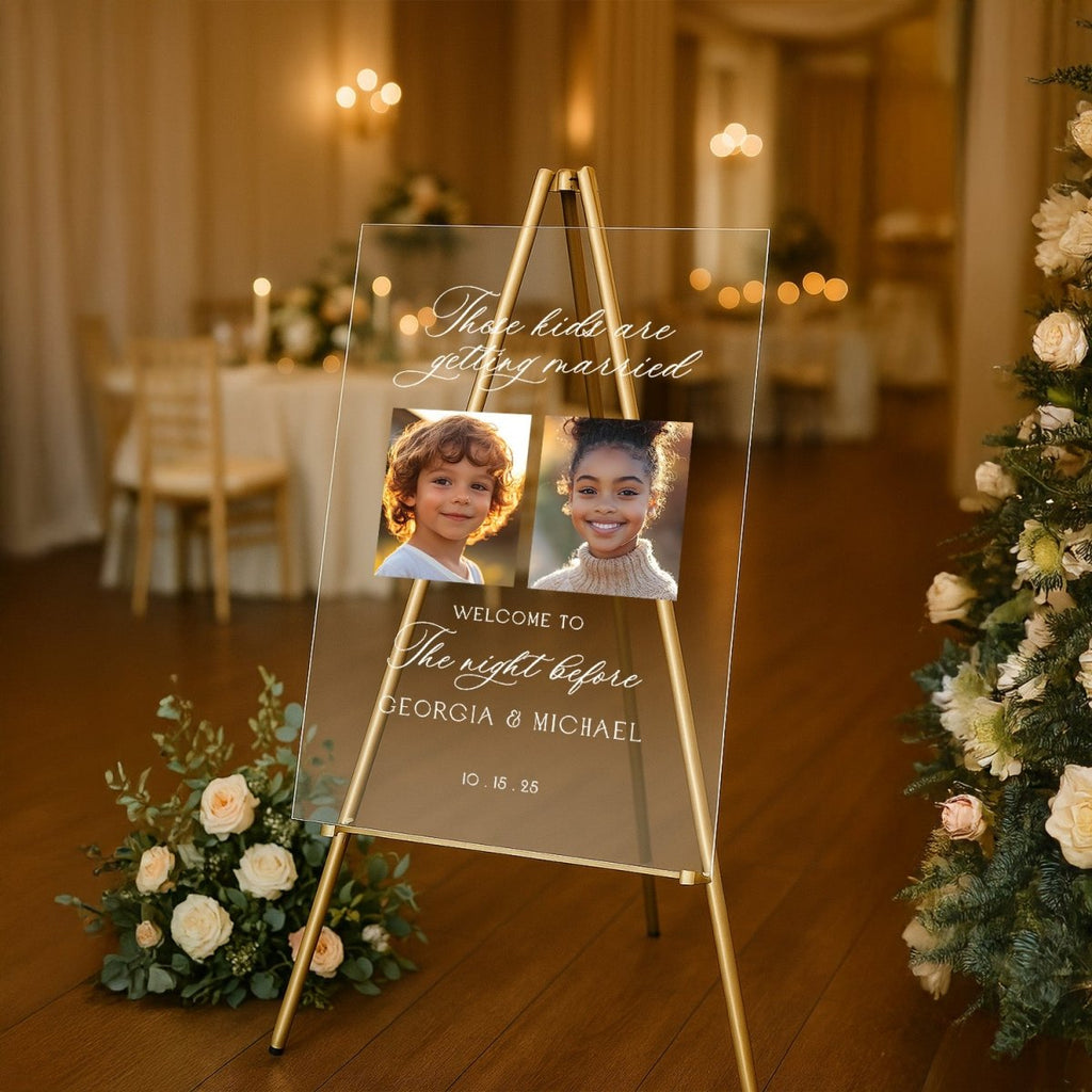 The Night Before Wedding Sign, The Kids Are Getting Married Wedding Sign - SpeedyOrders