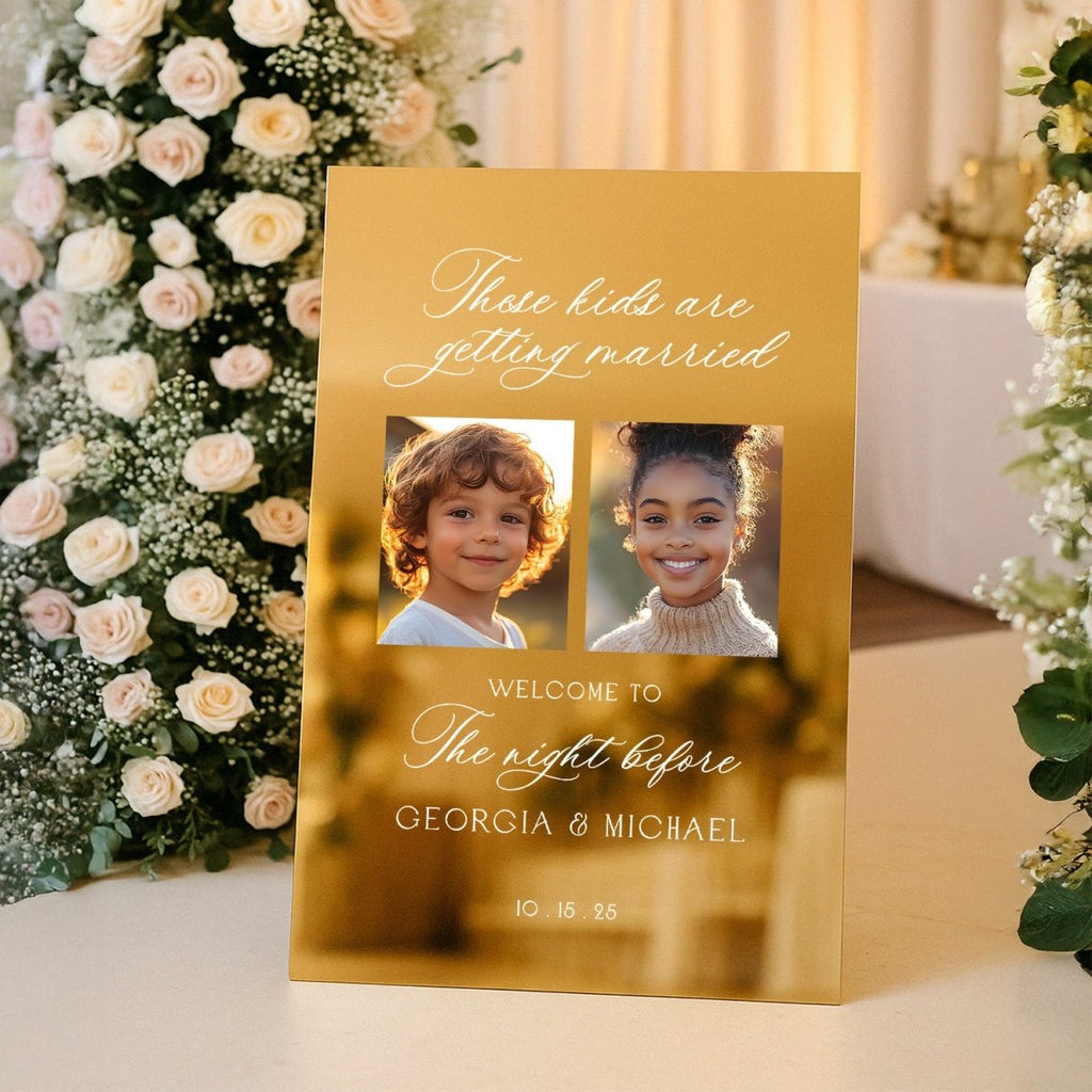 The Night Before Wedding Sign, The Kids Are Getting Married Wedding Sign - SpeedyOrders