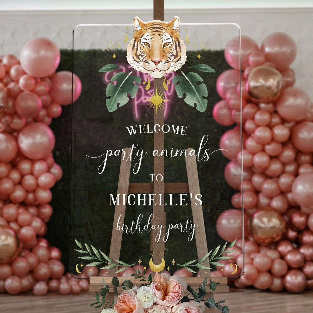 Tiger Theme Birthday Sign - SpeedyOrders