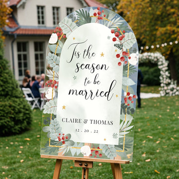 Tis The Season To Be Married Wedding Sign - SpeedyOrders