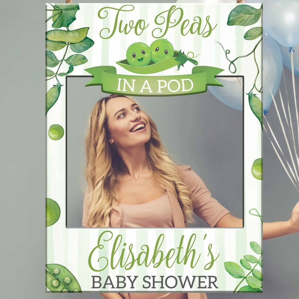 Two Peas in a Pod Baby Shower Photo Booth Frame - SpeedyOrders