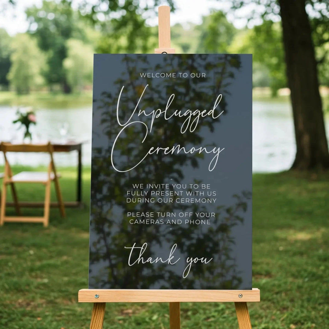 Unique Custom Unplugged Wedding Sign - SpeedyOrders