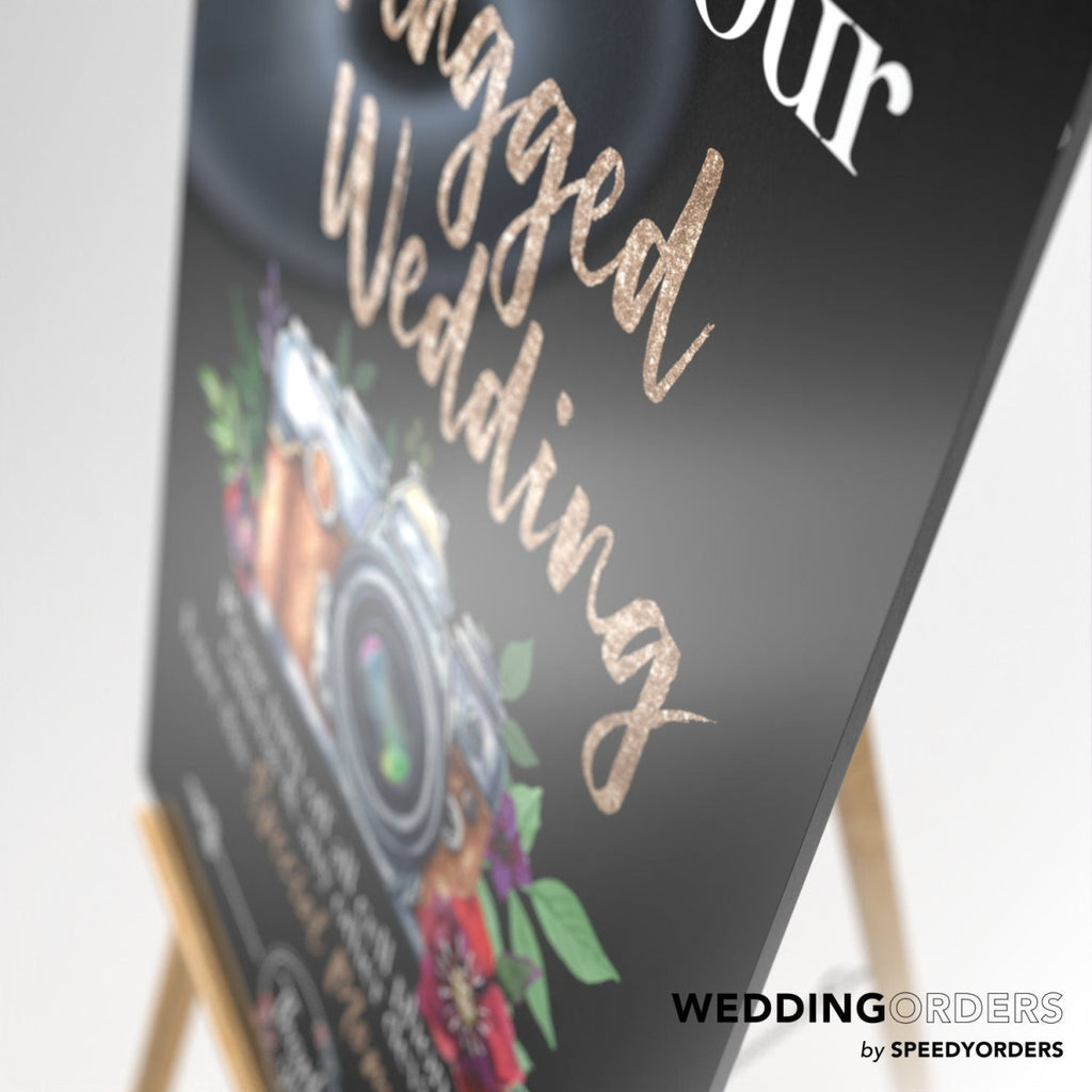 Unplugged Ceremony Sign For Wedding, Unplugged Wedding Sign - SpeedyOrders