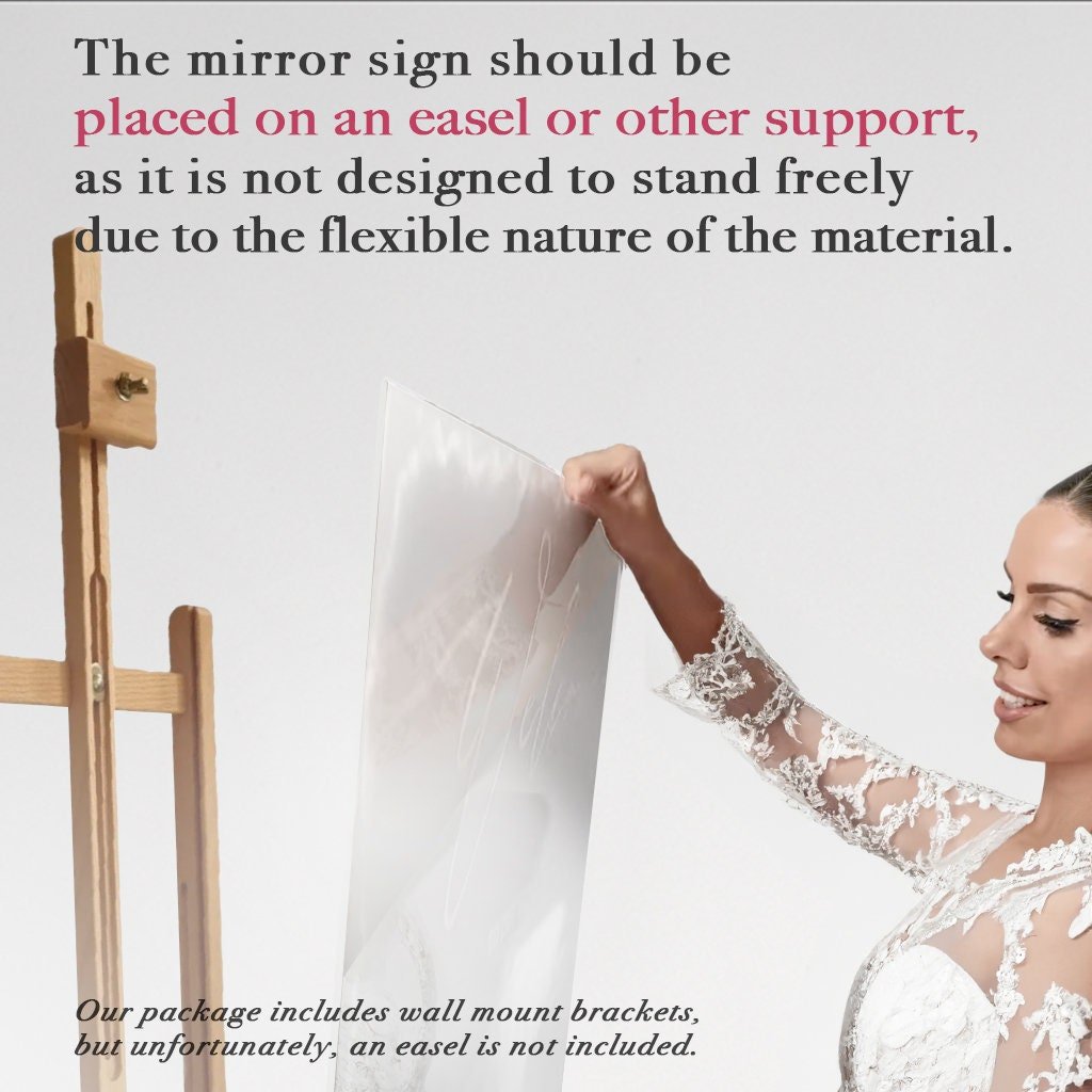 Unplugged Wedding Ceremony Sign, Gold Mirror Wedding Sign - SpeedyOrders