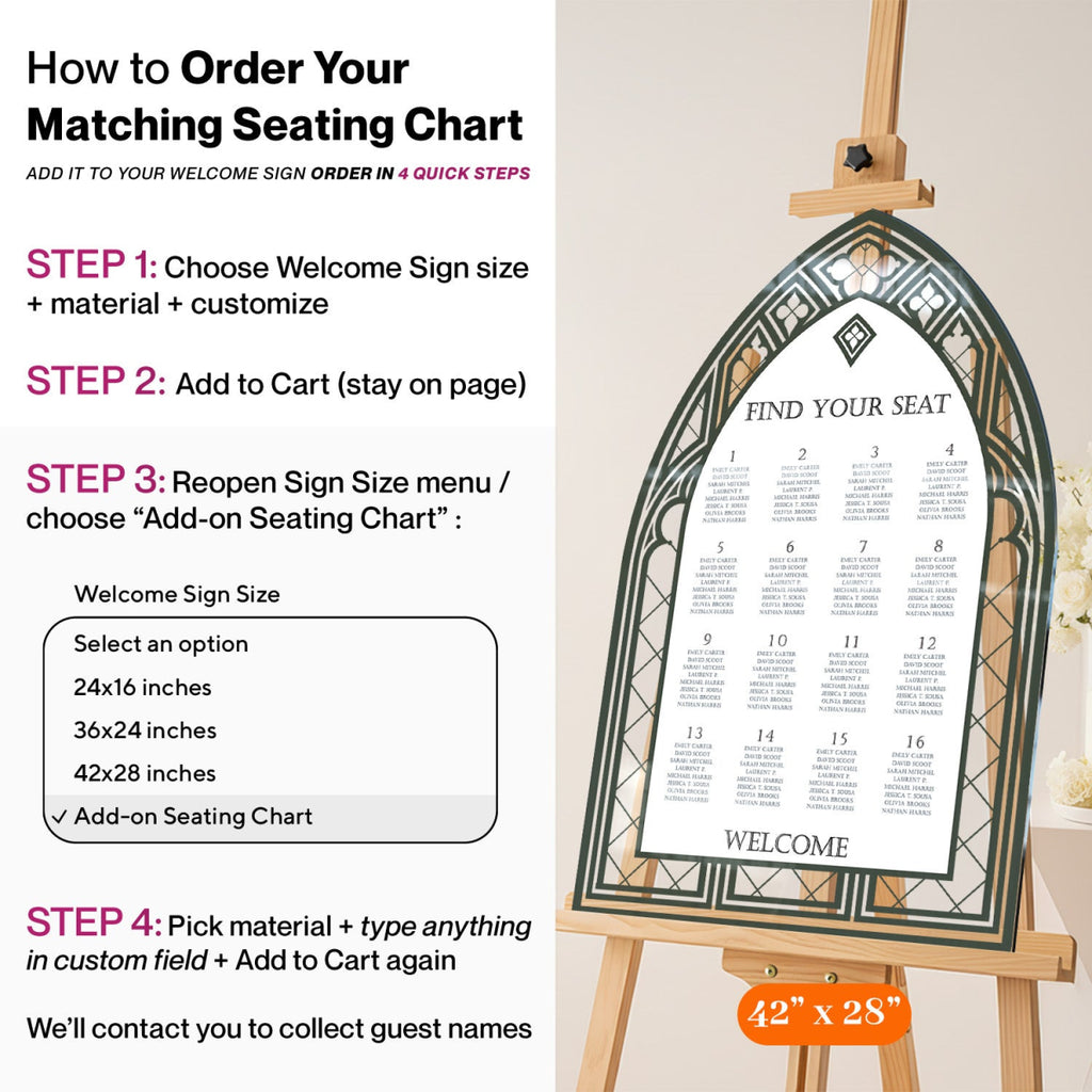 Vintage Wedding Sign, Stained Glass Wedding Welcome Sign, Sage Green Mirror Or Acrylic Wedding Entrance Sign - SpeedyOrders