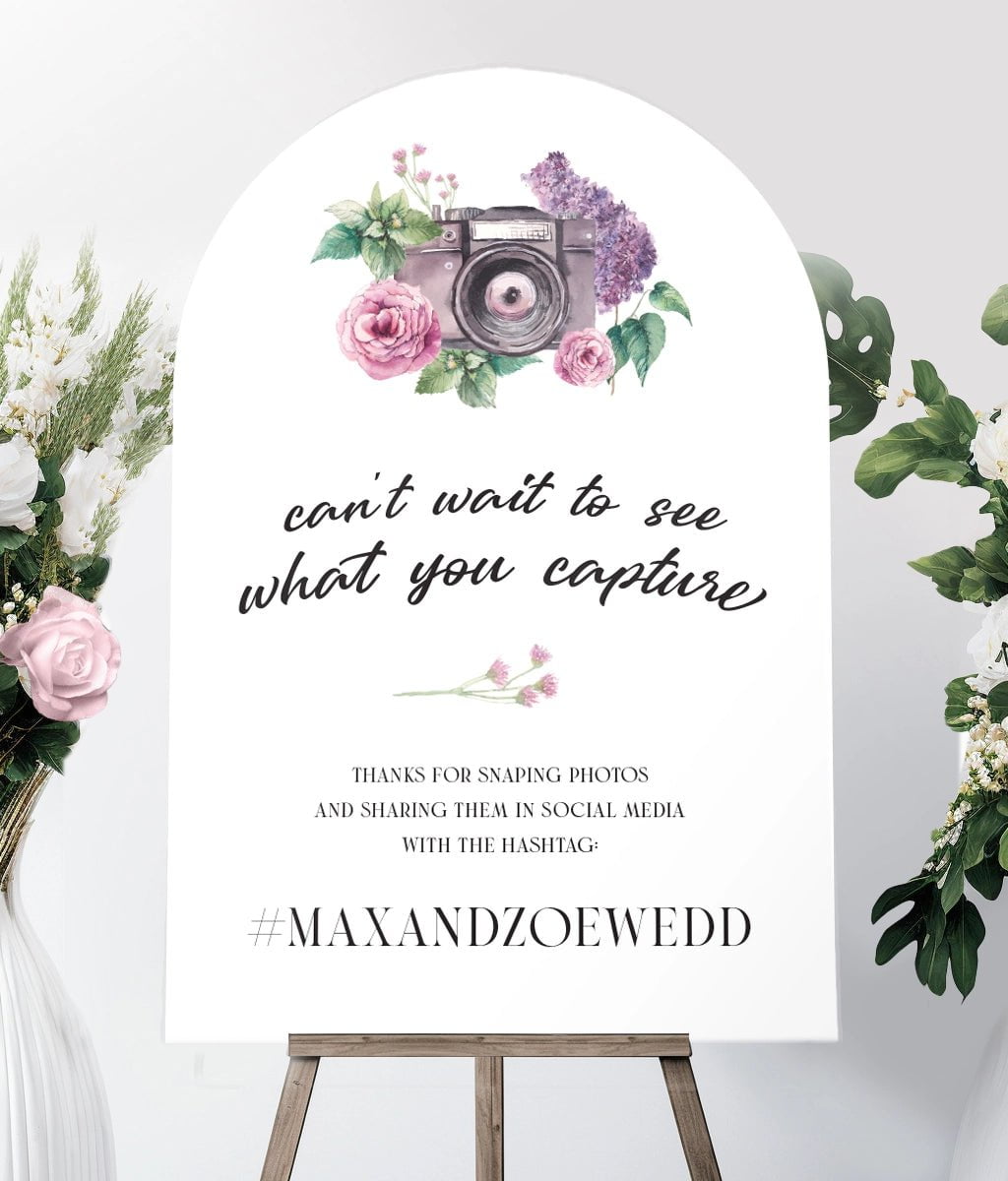 Wedding Hashtag Sign: Share Your Memories - SpeedyOrders
