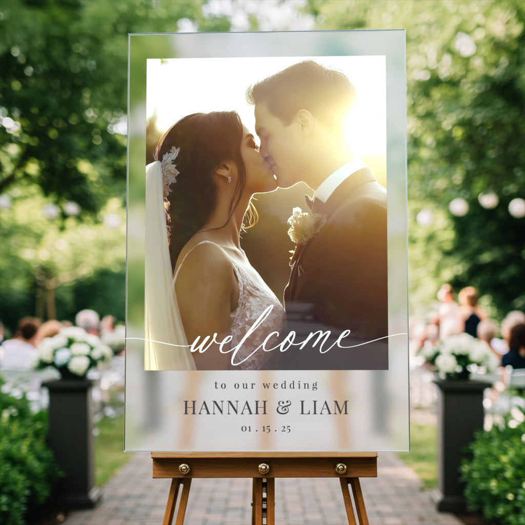 Wedding Sign With Photo, Custom Photo Wedding Sign - SpeedyOrders
