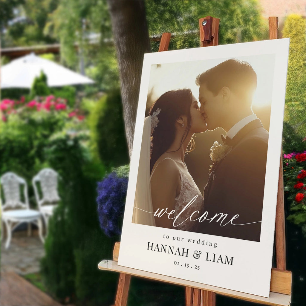 Wedding Sign With Photo, Custom Photo Wedding Sign - SpeedyOrders