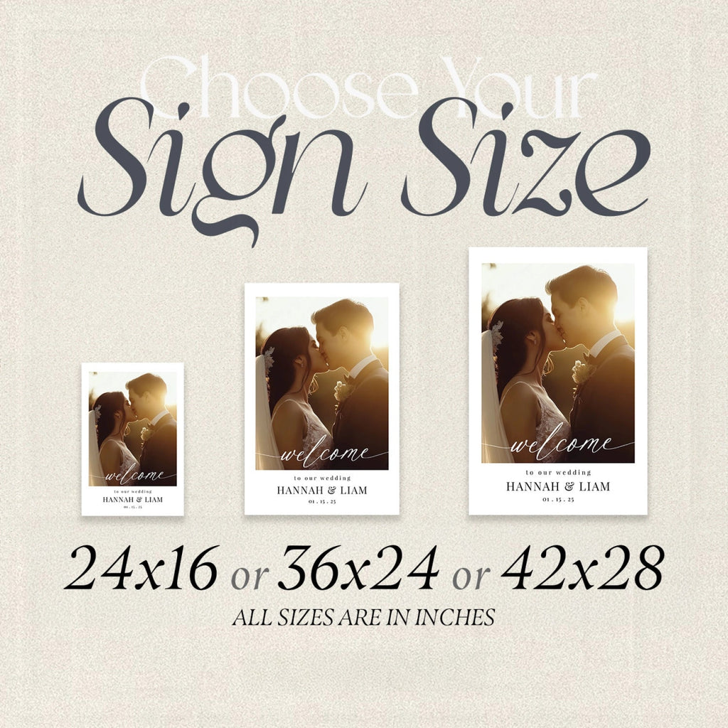 Wedding Sign With Photo, Custom Photo Wedding Sign - SpeedyOrders