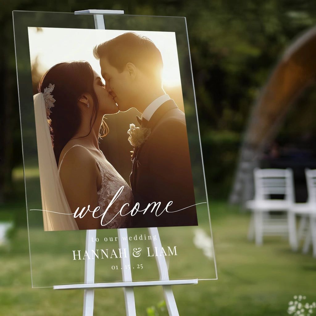 Wedding Sign With Photo, Custom Photo Wedding Sign - SpeedyOrders