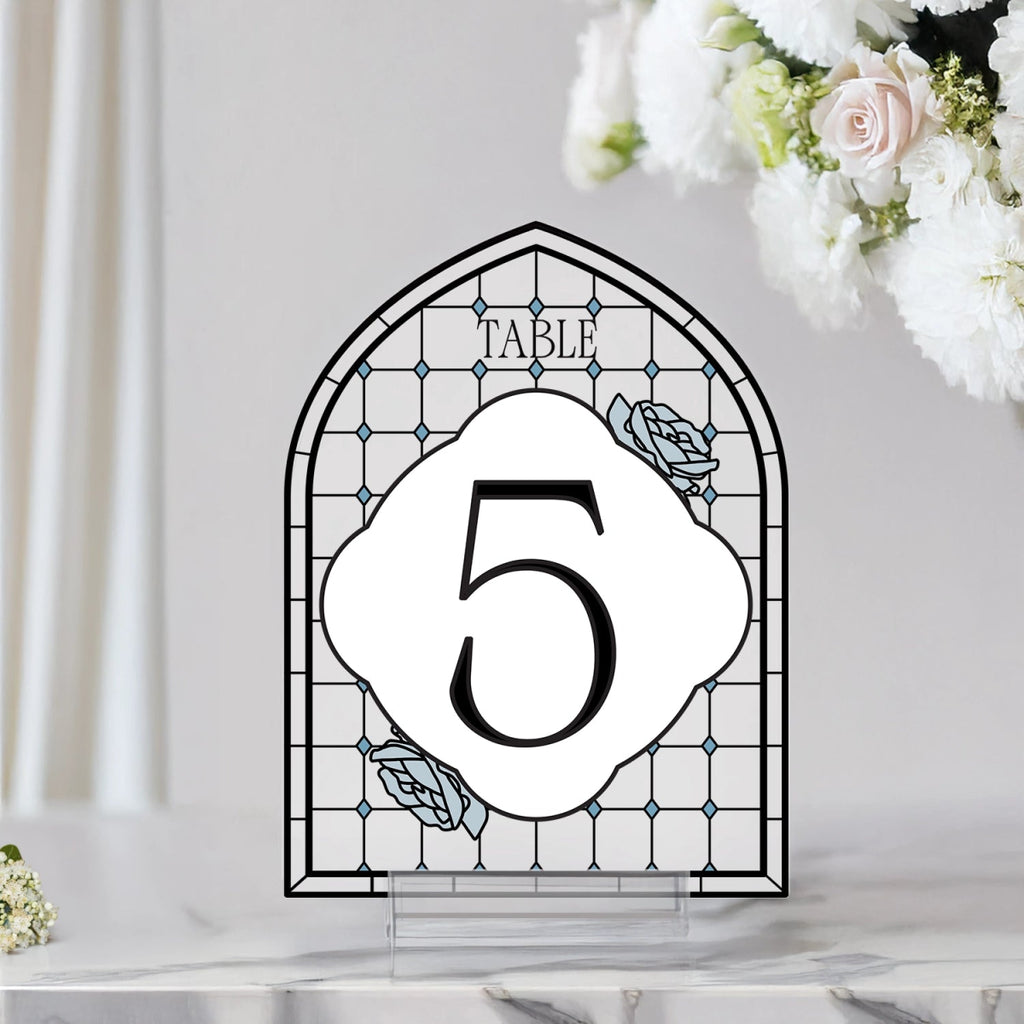 Wedding Table Numbers, Acrylic Or Mirrored Table Numbers, Medieval Wedding Decorations - SpeedyOrders