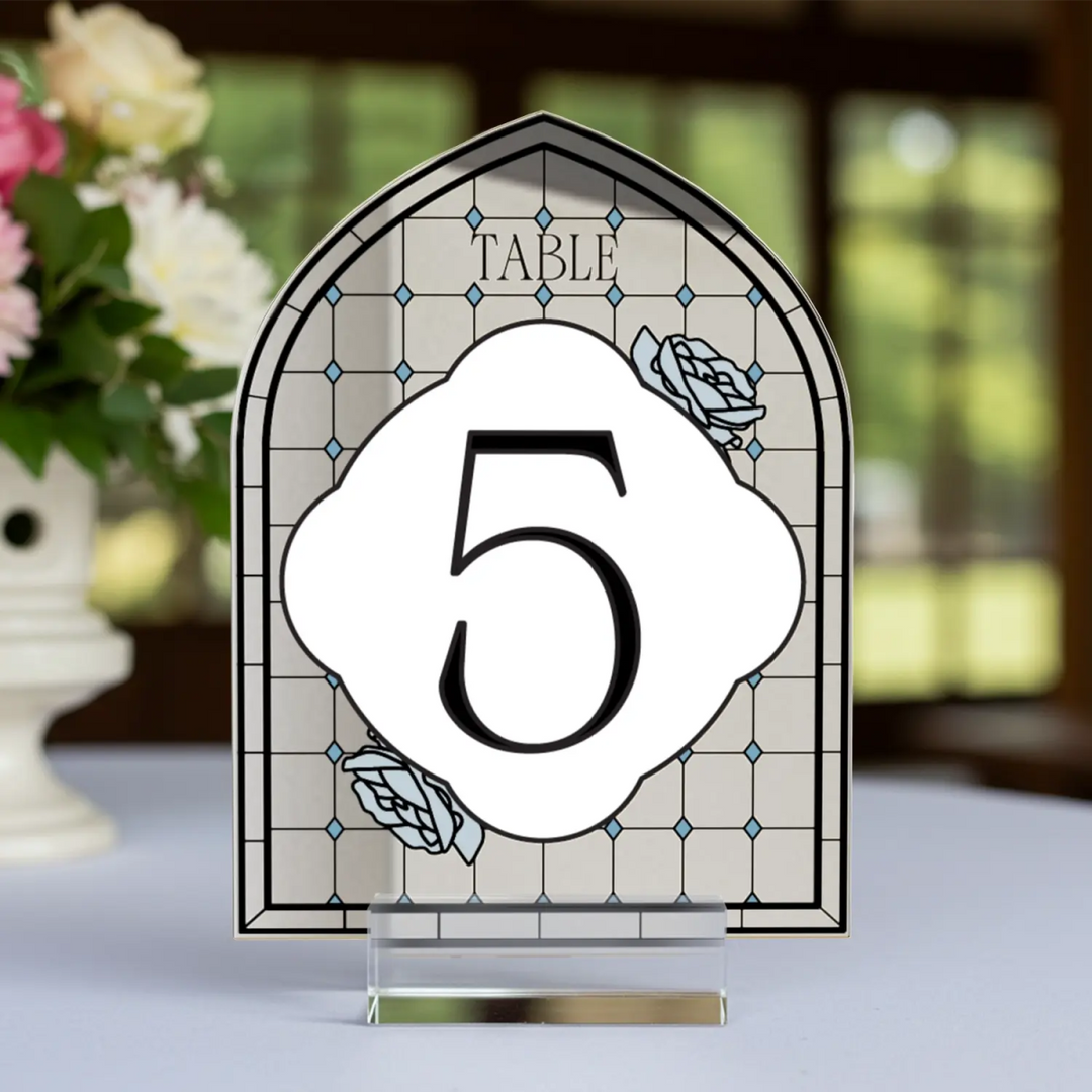 Wedding Table Numbers, Acrylic Or Mirrored Table Numbers, Medieval Wedding Decorations - SpeedyOrders