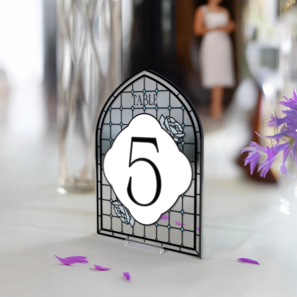 Wedding Table Numbers, Acrylic Or Mirrored Table Numbers, Medieval Wedding Decorations - SpeedyOrders