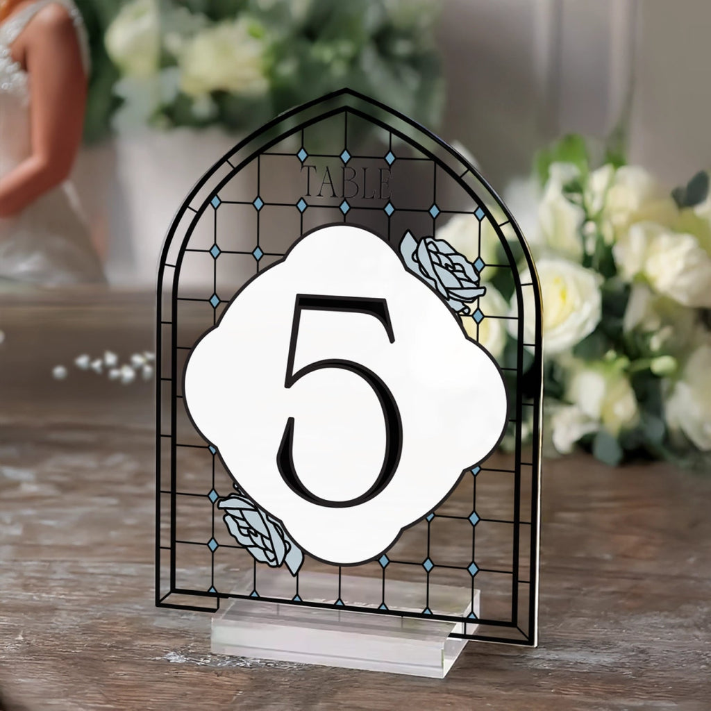 Wedding Table Numbers, Acrylic Or Mirrored Table Numbers, Medieval Wedding Decorations - SpeedyOrders