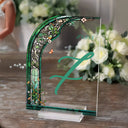 Wedding Table Numbers, Stained Glass Wedding Table Signs, Frosted Acrylic Or Mirrors Table Numbers, Wedding Table Decorations - SpeedyOrders