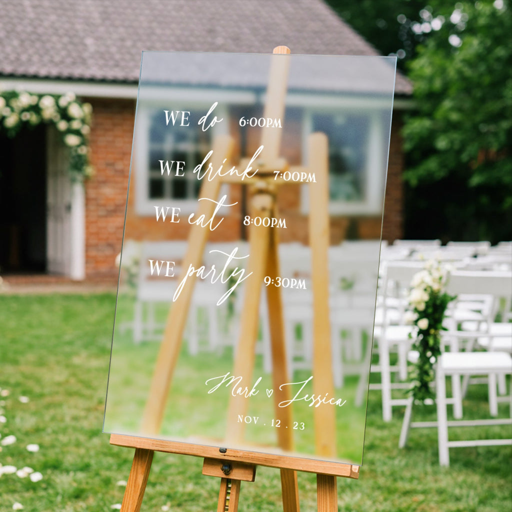 Wedding Timeline Sign, Wedding Order Of Events - SpeedyOrders