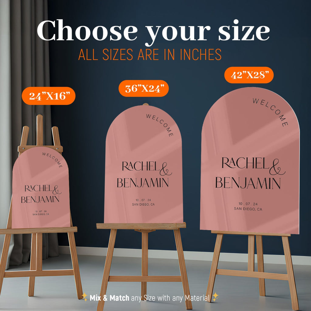 Wedding Welcome Sign, Blush Pink Wedding Sign - SpeedyOrders