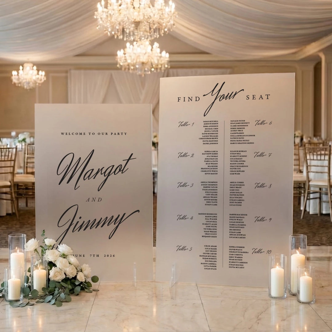 Wedding Welcome Sign & Seating Chart Bundle — Modern Minimalist - SpeedyOrders