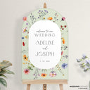 Wedding Welcome Sign, Wildflowers Wedding Sign, Floral Wedding Signage - SpeedyOrders