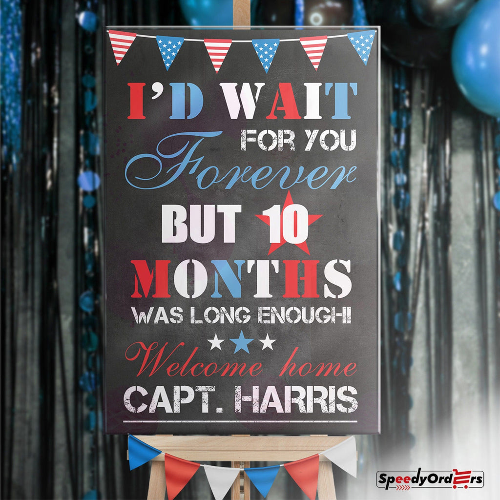 Welcome Home Military Sign - Homecoming Party Banner - SpeedyOrders