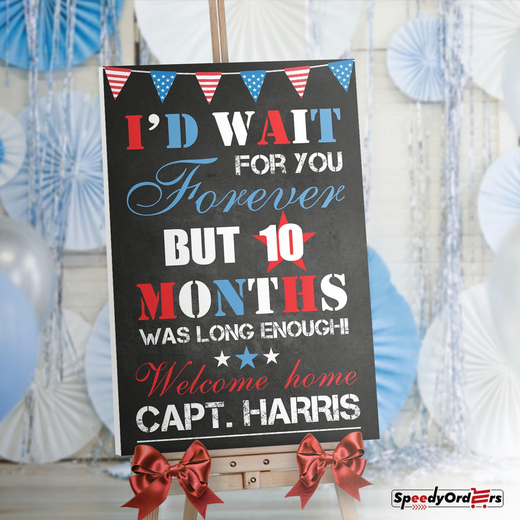 Welcome Home Military Sign - Homecoming Party Banner - SpeedyOrders