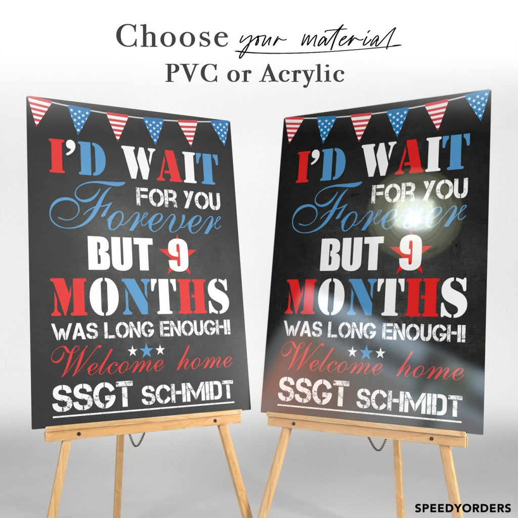 Welcome Home Military Sign - Homecoming Party Banner - SpeedyOrders