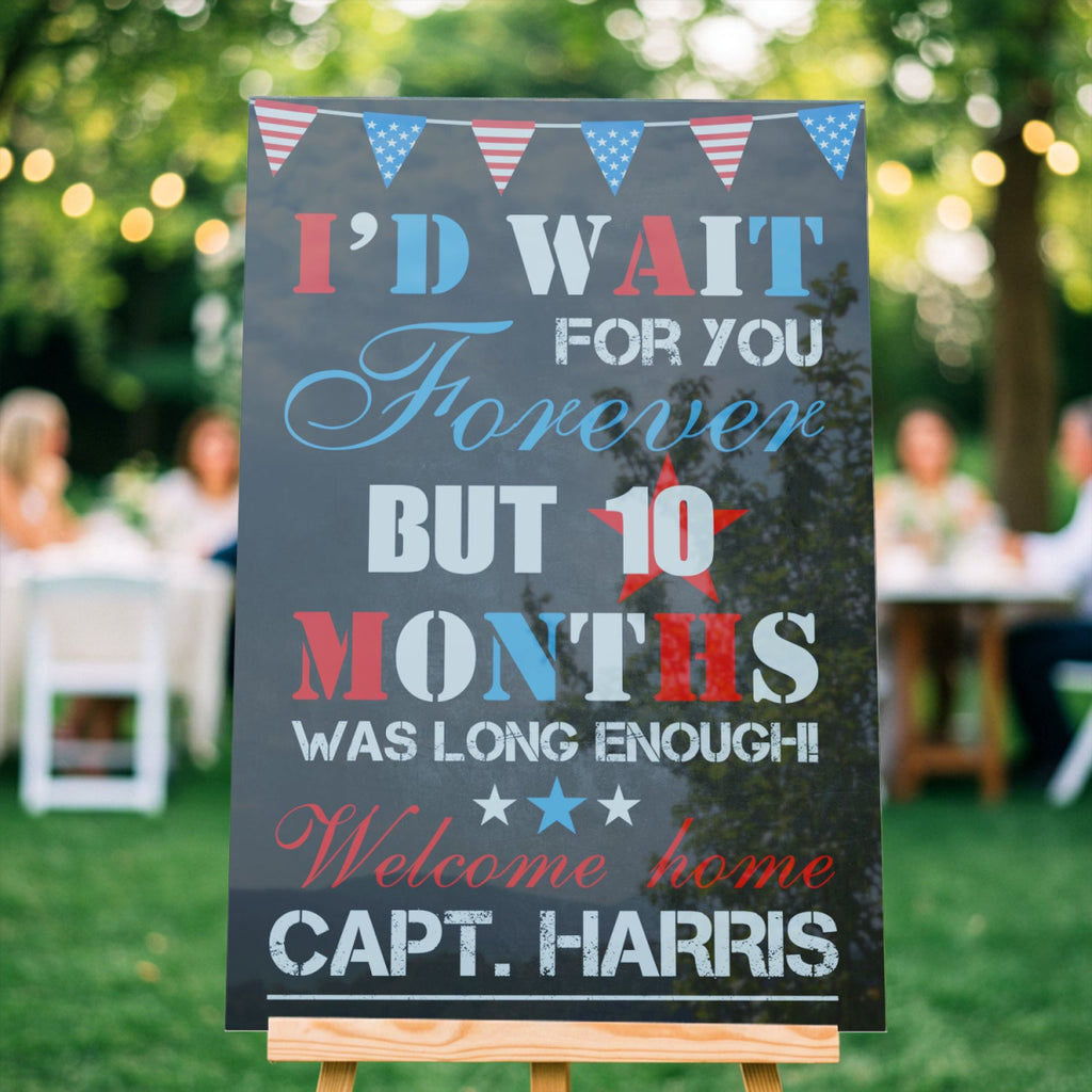 Welcome Home Military Sign - Homecoming Party Banner - SpeedyOrders