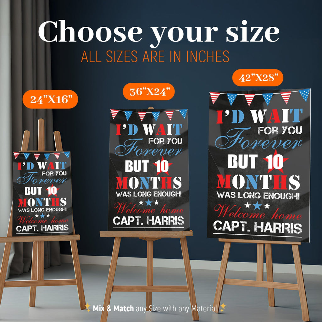 Welcome Home Military Sign - Homecoming Party Banner - SpeedyOrders