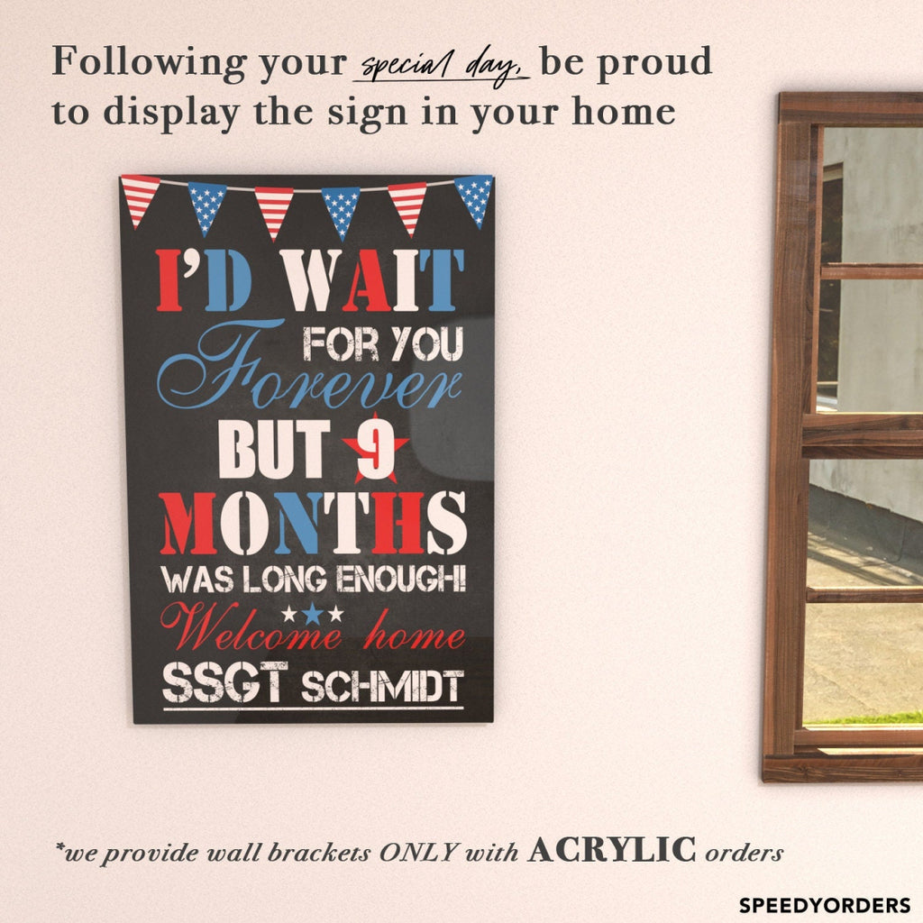 Welcome Home Military Sign - Homecoming Party Banner - SpeedyOrders