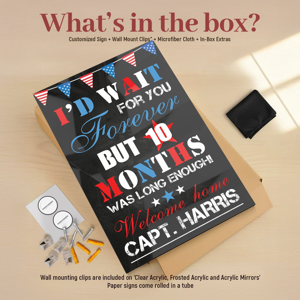 Welcome Home Military Sign - Homecoming Party Banner - SpeedyOrders