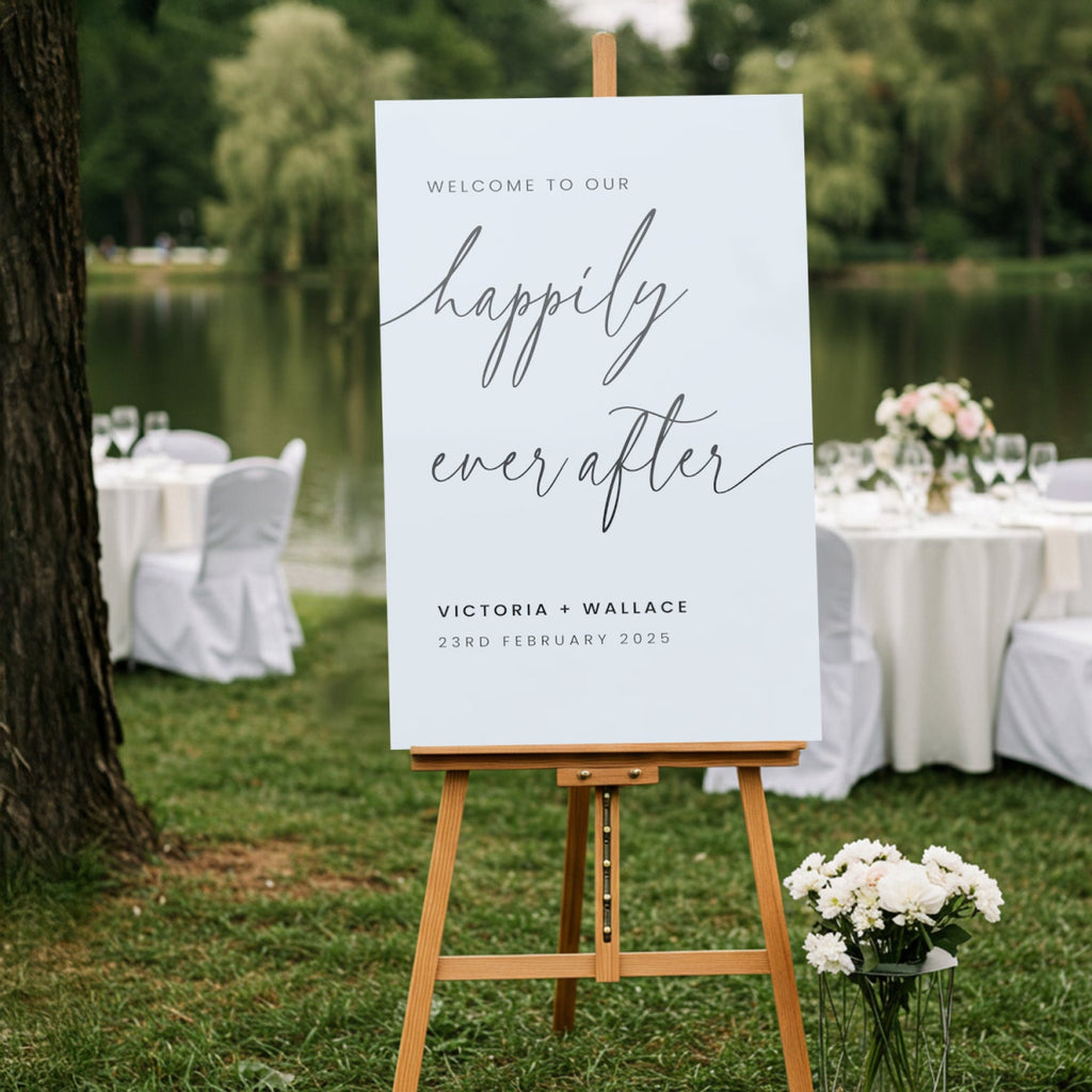 Welcome To Our Happily Ever After Wedding Sign - SpeedyOrders