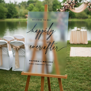 Welcome To Our Happily Ever After Wedding Sign - SpeedyOrders