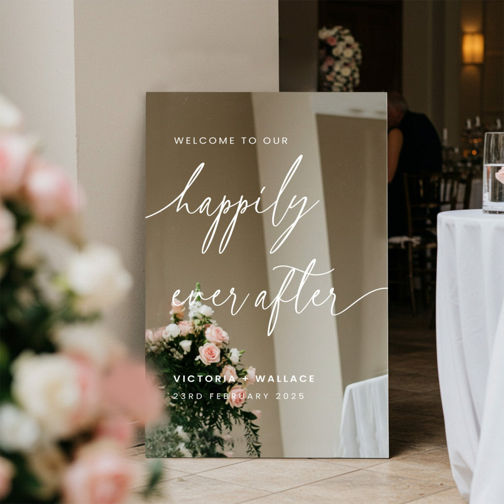 Welcome To Our Happily Ever After Wedding Sign - SpeedyOrders