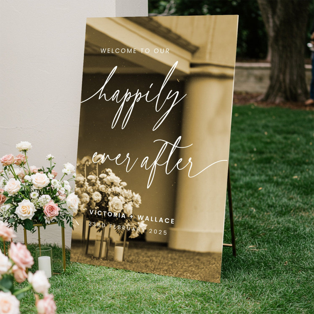 Welcome To Our Happily Ever After Wedding Sign - SpeedyOrders