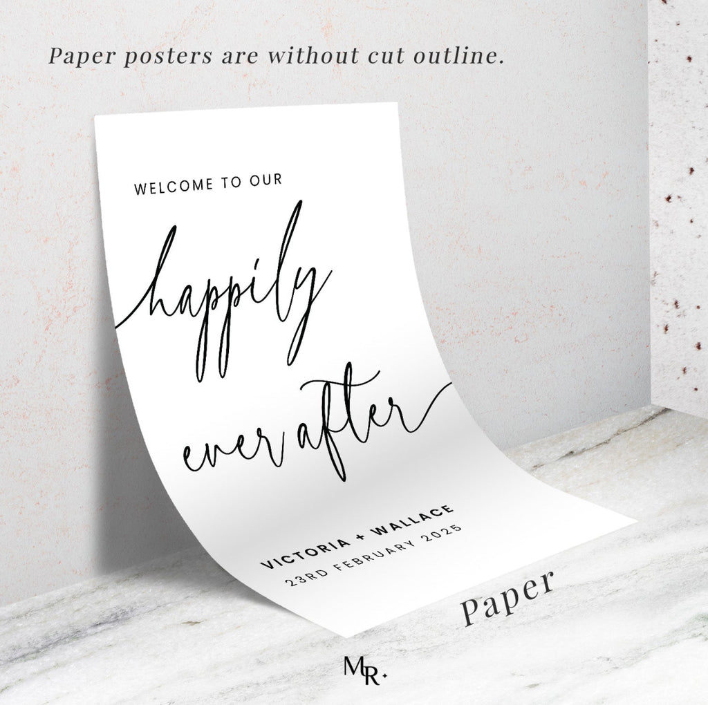 Welcome To Our Happily Ever After Wedding Sign - SpeedyOrders