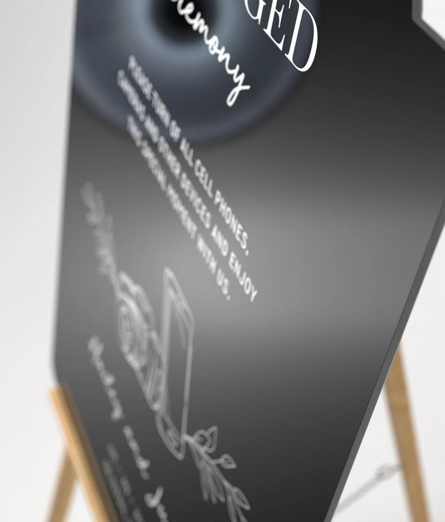 Welcome To Our Unplugged Ceremony Sign - SpeedyOrders