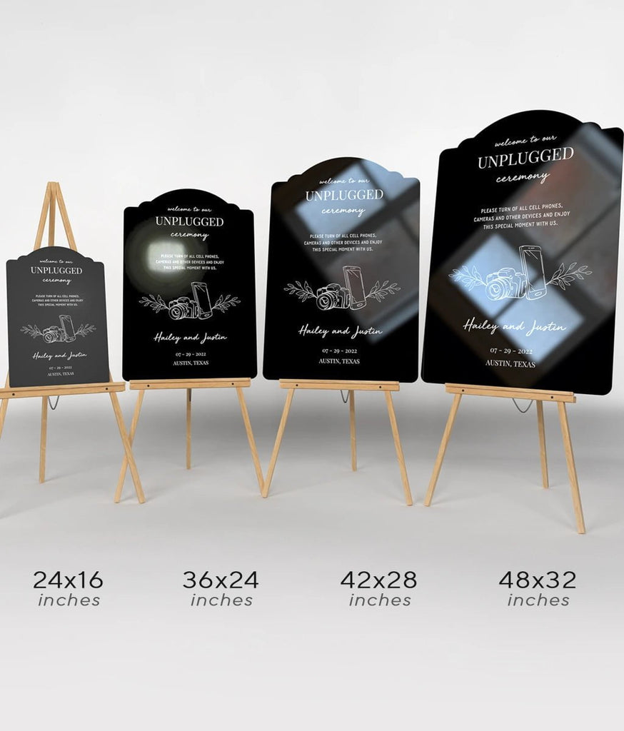 Welcome To Our Unplugged Ceremony Sign - SpeedyOrders