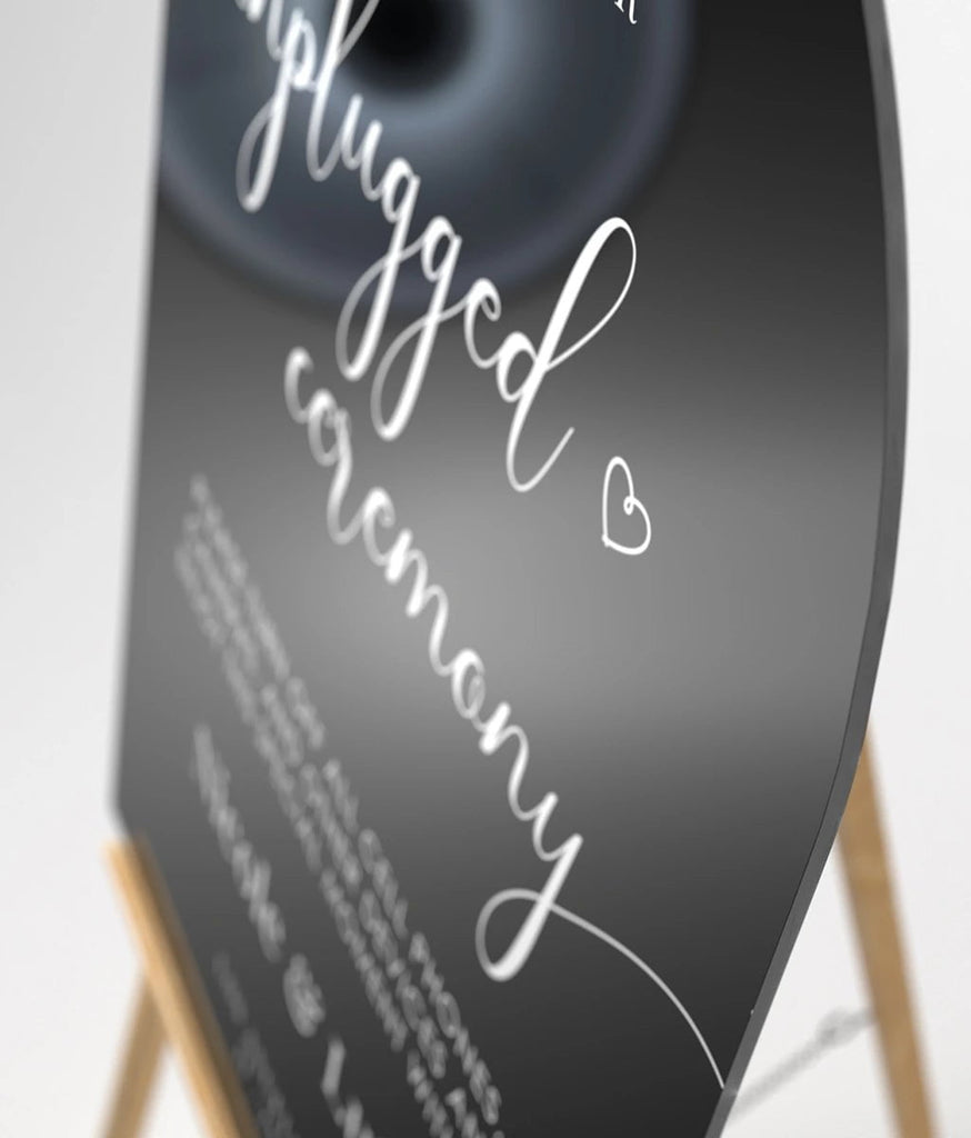 Welcome To Our Unplugged Ceremony Sign - SpeedyOrders