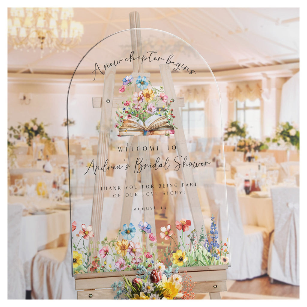 Wild flowers Bridal Shower Sign, Floral Bridal Shower Welcome Sign - SpeedyOrders